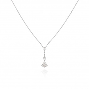 Platinum Diamond Drop Pendant 1.82ct TDW